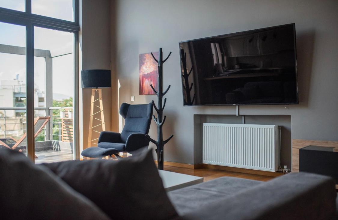 Minimal Brand New Loft Next To Subway Leilighet Athen Eksteriør bilde